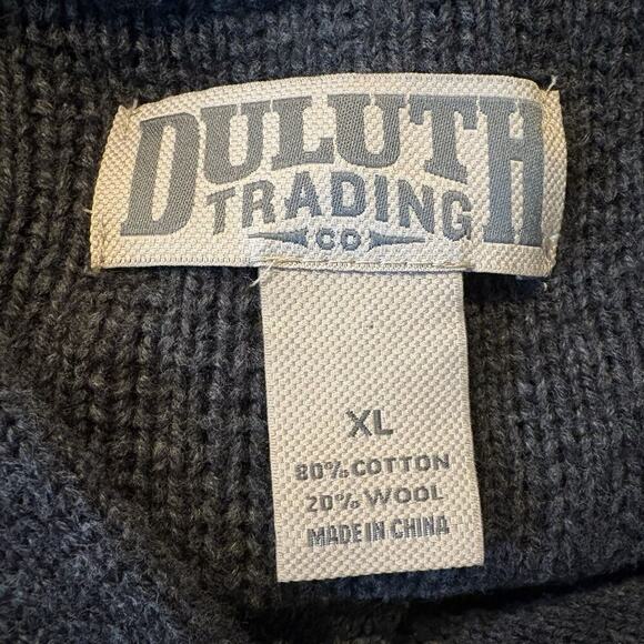 Duluth‎ Trading Co Gray High-Neck Infantry Wool Sweater Mens Size XL - Picture 3 of 4